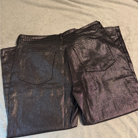 NWT Old Navy shimmery gunmetal pants - Picture 2 of 4